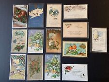 LOT - 14 Vintage Postcards - Holiday Christmas - Birds L2307143348 picture