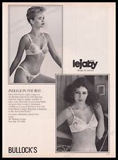 Lejaby Paris Lingerie 1980s Print Advertisement Ad 1983 Bra Panties Sexy picture