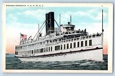 c1920's Steamer Monmouth CRR Passenger Ship Ferry Sailing New Jersey NJ Postcard picture