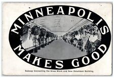 c1908 Subway Connecting Glass Block Donaldson Building Minneapolis MN Postcard picture
