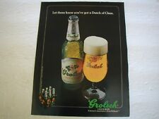 1983 Grolsch Lager, Salem 100s Salem Spirit 2 sided VINTAGE PRINT AD L026 picture