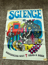 Vintage Original 1968 Library Classroom Poster Scholastic Adventure - Science picture