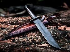 Tectical Bowie Knife Handmade Ka_Bar Hunting Knife With Wenge Wood Handle picture