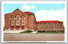 Postcard Auditorium Gymnasium Natatorium, Clark College, Dubuque, Iowa A88 picture