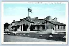 Carroll Iowa IA Postcard American Legion Bath House Swimming Pool c1940 Vintage picture