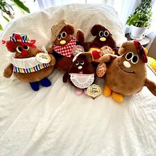 Vintage 1984 Nestle Morsel Complete Family Plush Set Of 5 with Hang Tags picture