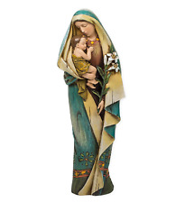 Roman Madonna And Child with Lily Renaissance Collection 12.5 Inch Resin Stone picture