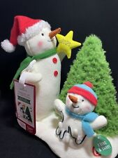 TANGLED UP IN CHRISTMAS PLUSH SNOWMAN LIGHT SOUND NEW W/TAG 2021 Hallmark picture