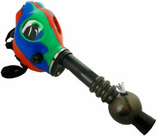 Silicon Gas Mask Bong Hookah Smoking Red Blue Green Mix Color Mask w/ Gift Box picture