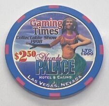 Nevada PALACE $2.50 Casino Chip Las Vegas NV Gaming Times Collectable Show 1998 picture