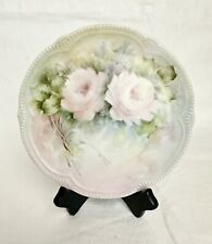 Vintage Hand Painted Plate Pink Roses 6.5” Signed picture