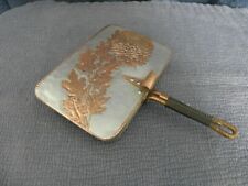Vintage antique hand beaten copper silent butler, by Continental picture