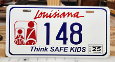 LOUISIANA Think Safe Kids, license plate, auto, vanity plate, custom text. auto picture