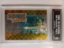 1993 Topps Sonic The Hedgehog #1 of 6 PRISM Graded 9 Mint TCCG QR pull Sega PSA picture