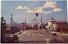 Vintage LOS ANGELES CALIF WESTWOOD VILLAGE Postcard Thrifty Sears D5 picture