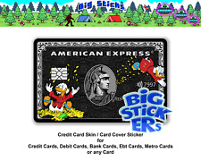 AMEX American Express Black x Scrooge McDuck Credit Card SMART Sticker Skin Wrap picture