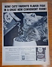 1963 Friskies Cat Food Vintage Print Ad approx 13x10