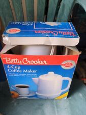 Betty Crocker Vtg White Plastic 4-Cup Coffee Maker Electric Percolator  picture