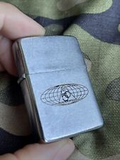 1969 Vintage Zippo Lighter - Brown & Root- 50th Logo - Solid Fuel Cell picture