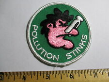 Pollution Stinks Patch Bad-smelling Foul NOS Vintage Environmental Outdoors  picture