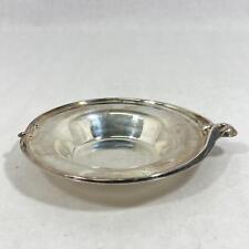 Vintage Wm Rogers 948 Silver Plate Bon Bon Dish With Swirl Handle 6 Inch picture