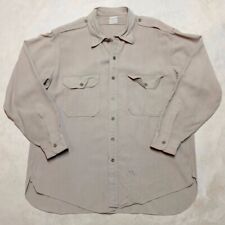 Vintage 40s 50s WWII Lion of Troy US Regulation Military Shirt Size L/XL (17 35) picture