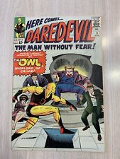 DAREDEVIL 3 NM- SHARP 1964 LEE & KIRBY COVER IST OWL & ORIGIN CLASSIC SILVER AGE picture