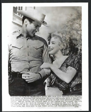 1956 Press VTG ORIG Photo Actress Marilyn Monroe + Don Murray Filming 