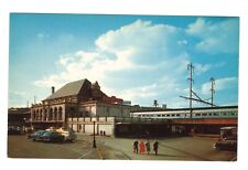 Train Locomotive Vintage Postcard North Philadelphia Pennsylvania RR Station picture