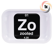 1x Tray Zooted Brandz Metal Rolling Tray Magnetic Lid | Logo Design picture