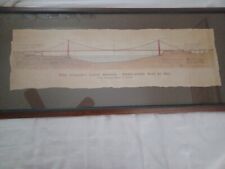 Golden gate bridge architectural drawing for office or home. Great condition. picture