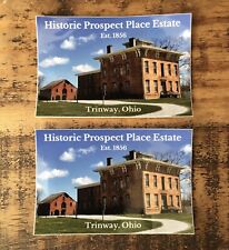 2 Historic Prospect Place Estate 1856 Sticker Trinway Ohio Tourism Rare Sticker picture