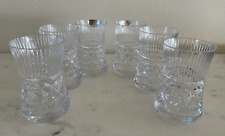 Set of 6 Vintage Genuine Lead Cut Crystal Shot Glasses 24% BPO Made In USSR picture