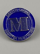 Blue Deeper Caring Smarter Healthcare Round Lapel Pin Brooch picture