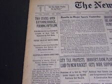 1931 NOVEMBER 15 NEW YORK TIMES - TWO STATES OPEN BAYONNE BRIDGE - NT 6675 picture