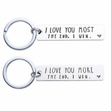 Valentine I Love You Keychain I Love You More Most The End I Win Couple Gift picture
