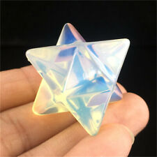1pc AA++Carved Opalite Merkaba Star Quartz Crystal Pendant Reiki Healing picture