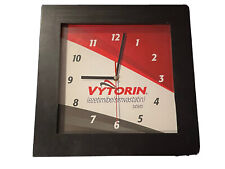 VYTORIN DRUG REP 11.5”x11.5” SQUARE BLACK WOOD FRAME WALL BATTERY CLOCK picture