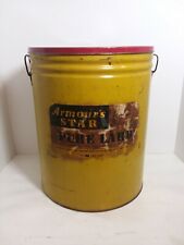 ARMOUR'S STAR PURE LARD TIN/pail bucket 53 lbs net picture