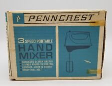 Vintage PENNCREST 3 Speed Portable Hand Mixer New Dead Stock Sealed in Box NOS picture