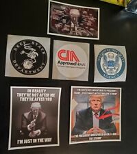 TRUMP DEEP STATE political Stickers Lot of 6 FAKE NEWS Operation Mockingbird 🙄 picture