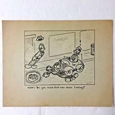 RARE AL KILGORE EARLY HAND DRAWN/SIGNED (one of a kind) CARTOON (11 x 14 ) AK617 picture