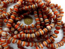 Rare Mixed Orange  Chevron Trade Beads African Style  ( READ )  Bin 88 #1 picture
