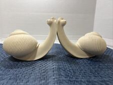 A. Giannelli Italy Snail Sculpture Alabaster Resin  Bookends Kissing Snails picture