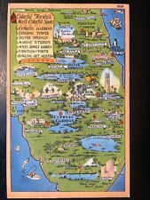 Vintage Postcard 1963 Map of the State of Florida Attractions (FL) picture