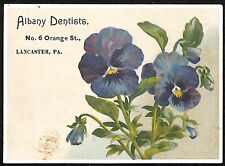 Lancaster, PA Victorian Trade Card Albany Dentists Tonalgia Anesthetic (Cocaine) picture