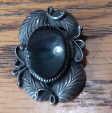 Vintage Gary Reeves Navajo Sliver Setting With Black Onyx Stone  Pendant  picture