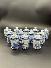 Vintage Spode Blue Room English Bone China Spice Jars-Set of 12 Excellent Cond. picture