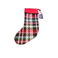 Vera Bradley Ribbons Plaid Christmas Quilted Stocking Holiday Decor New picture