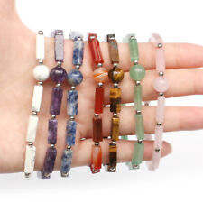 Natural 8mm Beads Stone Bracelet Chakra Crystal Energy Charm Reiki Healing Gifts picture